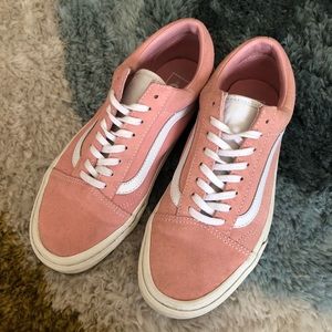 Light pink suede vans sz 8.5